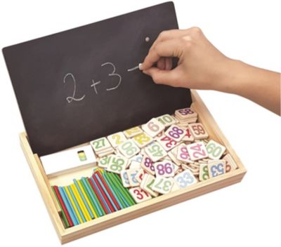 Lernkasten Erste Rechenübungen & Uhrzeit, inkl. Lernuhr und Tafel 2