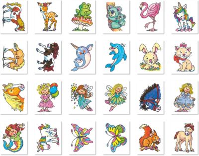 Mini-Tattoos Mädchen, 24 Stück 2
