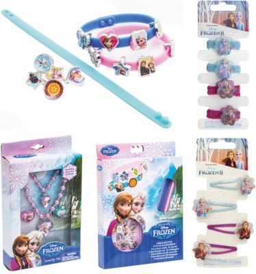 Disney Frozen II Mädchen Schmuck Set Halskette Ringe Armband Ohrringe Geschenk 