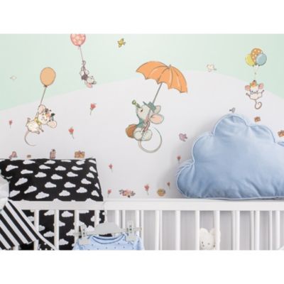 Wandtattoo Pastell Maus Familie Wanddeko Set