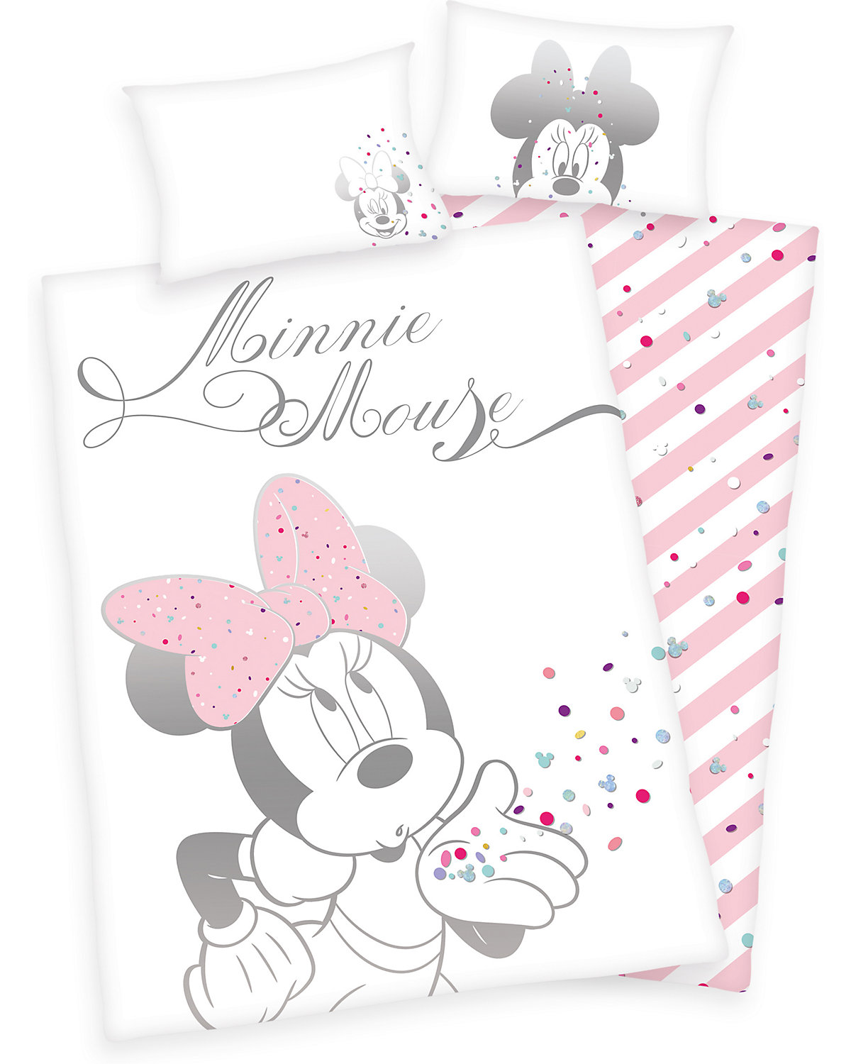Kinderbettwäsche Minnie Mouse Renforcé 100 x 135 + 40 x 60 cm