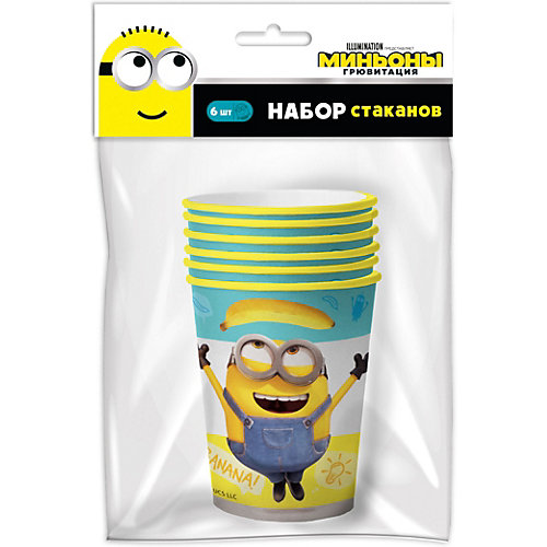 Набор бумажных стаканов ND Play Minions 2, 6 шт - разноцветный от ND Play