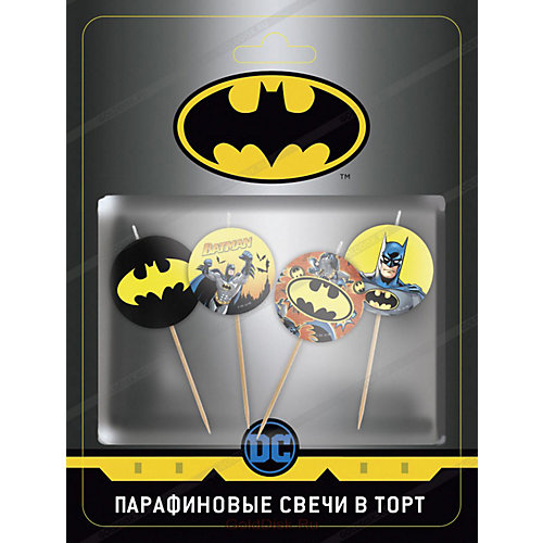 Парафиновые свечи для торта ND Play Batman, 4 шт - разноцветный от ND Play