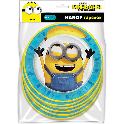 Набор бумажных тарелок ND Play Minions 2, 6 шт - разноцветный от ND Play