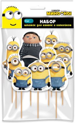 Набор шпажек для канапе и капкейков ND Play Minions 2, 12 шт