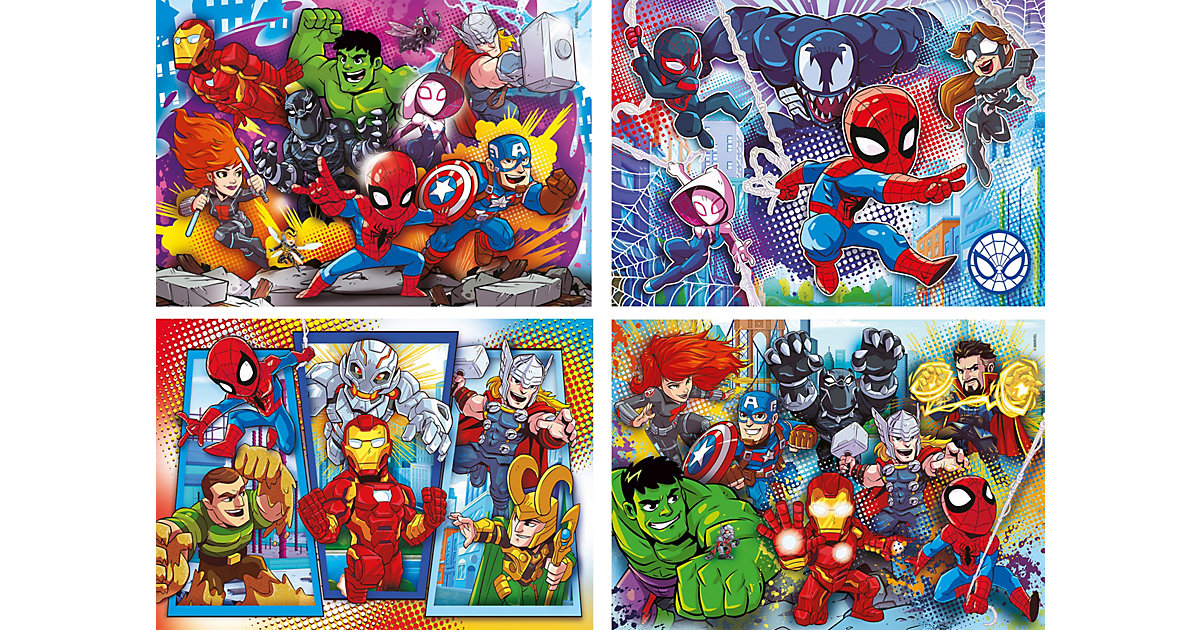 Puzzles: Clementoni Puzzle 2 x 20 + 2 x 60 Teile Supercolor - Superhero