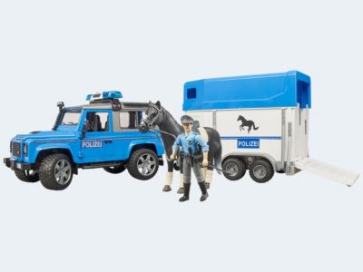 Set, 2 Bruder® Spielzeug-Polizei »Jeep Wrangler Polizeifahrzeug und Polizist«, 