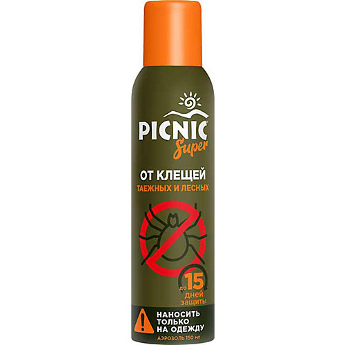 Аэрозоль от клещей на одежду Picnic Super, 150 мл