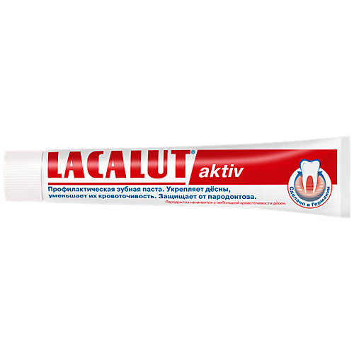Зубная паста Lacalut Aktiv Защита десен и бережное отбеливание, 75 мл