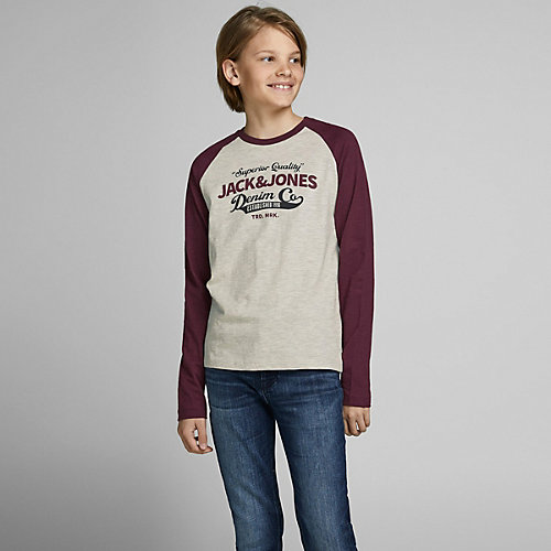 Лонгслив Jack & Jones Junior - темно-красный от JACK & JONES Junior