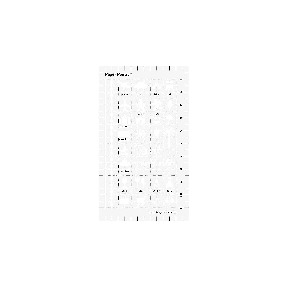Rico Design Schablone Bullet Diary Travel Rico Design Schablone Bullet Diary Travel