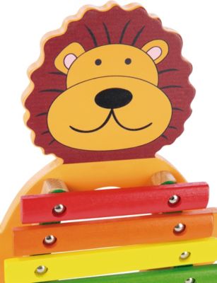NICI Xylophon Einhorn Instrument Spielzeug Orange Tree Toys Holz Bunt 46018 