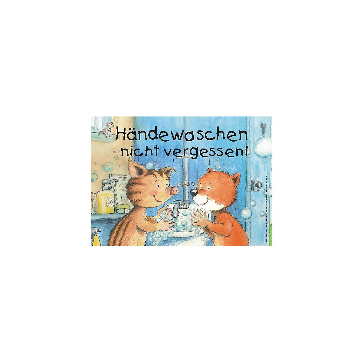 Albarello Verlag Händewaschen nicht vergessen! Kunststoff-Schild 29 7 x 21cm