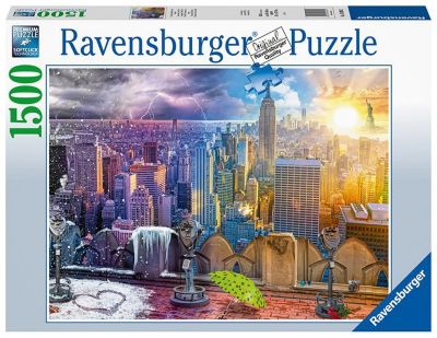Ravensburger 16354 Farbtupfer in New York 1500 Teile Puzzle Amerika Architektur 
