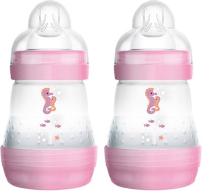 3 Babyflaschen rosa 