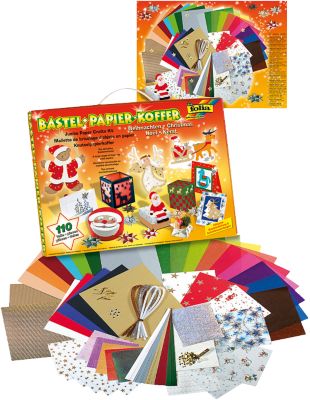 Bastelpapierkoffer Weihnachten, 110-tlg.