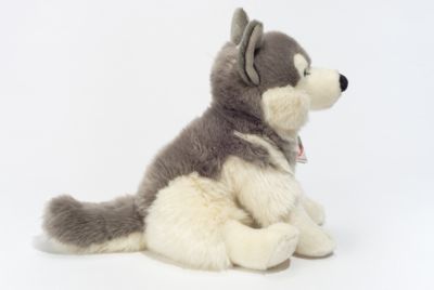 Teddy Hermann Plüschtier Hund Husky sitzend 29cm 