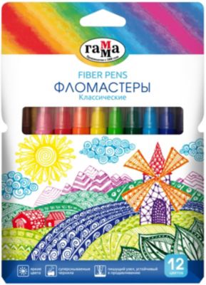 Набор фломастеров Гамма Классические, 12 цветов