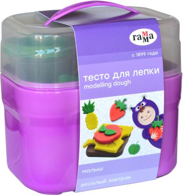 Тесто для лепки Гамма Малыш: веселый завтрак, 4 цвета