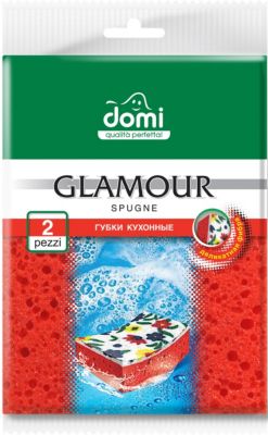 Губка кухонная Domi Гламур, 2 шт