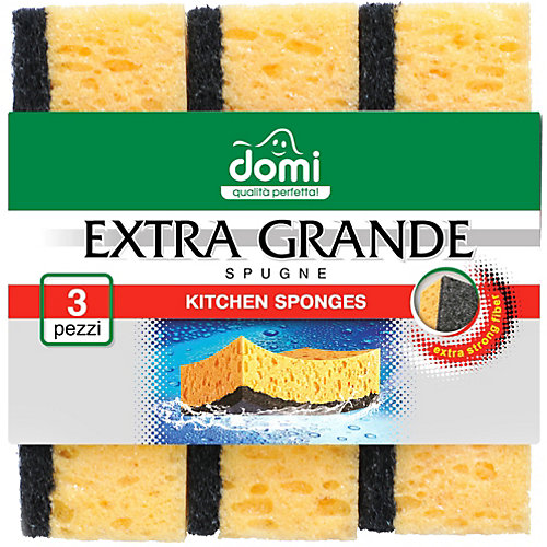 Губка кухонная Domi сверхбольшая, 3 шт