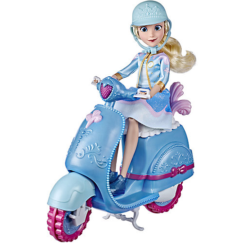 Игровой набор с куклой Disney Princess Comfy Squad Золушка на скутере от Hasbro
