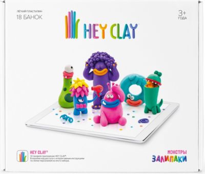 Легкий пластилин HEY CLAY Залипаки "Монстры"