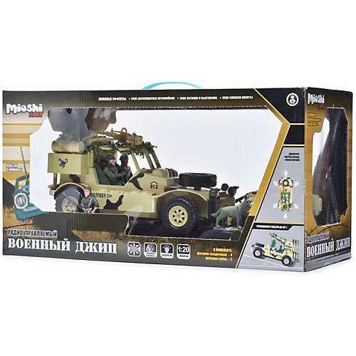 Радиоуправляемая машина Mioshi Army Военный джип, 1:20, свет, звук от Mioshi
