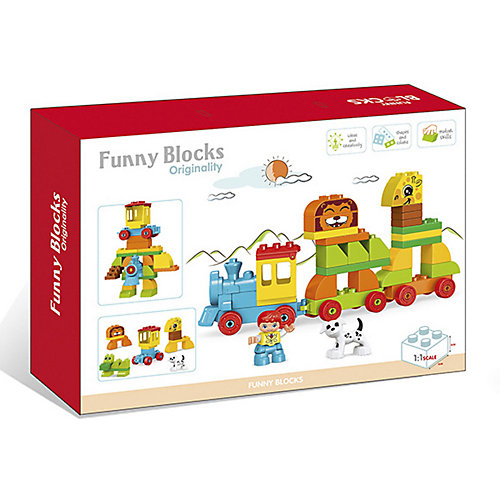 Конструктор Kids Home Toys Паровоз с животными, 50 деталей от Kids Home Toys