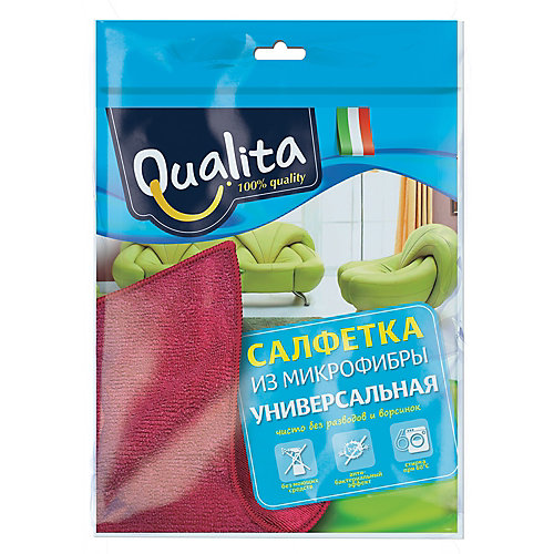Салфетка из микрофибры QUALITA универсальная