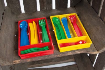 Dantoy Besteckkasten Besteck Kinderbesteck Kinderküche Spielküche 17 Teile 