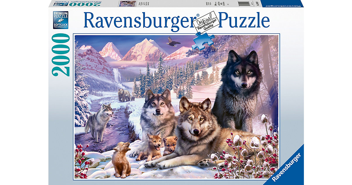 Puzzles: Ravensburger Puzzle Wölfe im Schnee, 2.000 Teile
