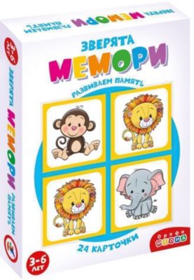 Настольная игра Дрофа-Медиа "Мемори. Запоминайка. Зверята", 24 карточки