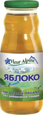 Сок Fleur Alpine яблоко осветлённое, с 4 мес, 8 шт по 200 г