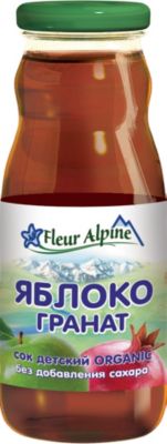 Сок Fleur Alpine яблоко гранат, с 8 мес, 8 шт по 200 г