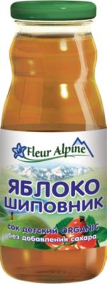 Сок Fleur Alpine яблоко шиповник, с 5 мес, 8 шт по 200 г