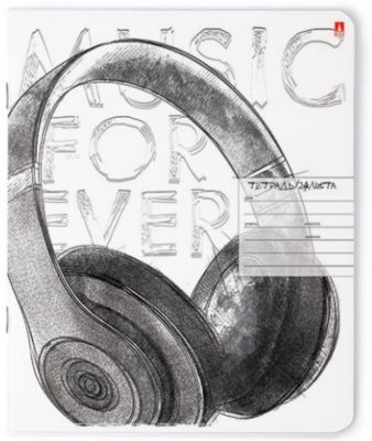 Комплект тетрадей Альт Musik. Black&white, клетка, 24 листа