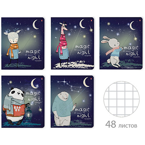 Комплект тетрадей Альт Magic night, клетка, 48 листов от Альт