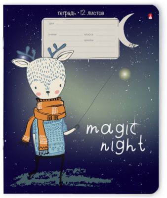 Комплект тетрадей Альт Magic night, клетка, 12 листов