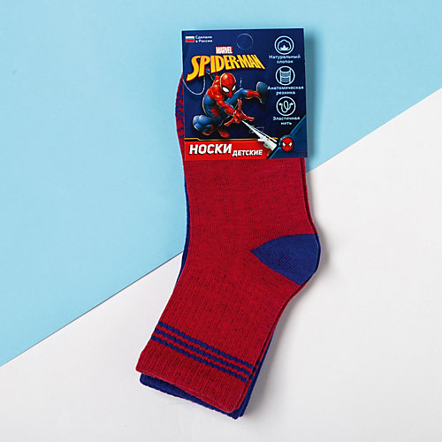 Носки Marvel, 2 пары - красный от Сима-ленд