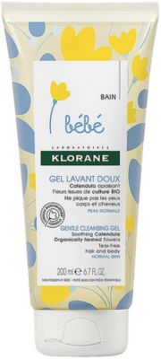 Гель для волос и тела Klorane Bebe с физио календулином, 200 мл
