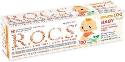 Зубная паста R.O.C.S. Baby "Нежный уход" Айва, 45 гр