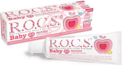 Зубная паста R.O.C.S. Baby "Нежный уход" Яблоко, 45 гр