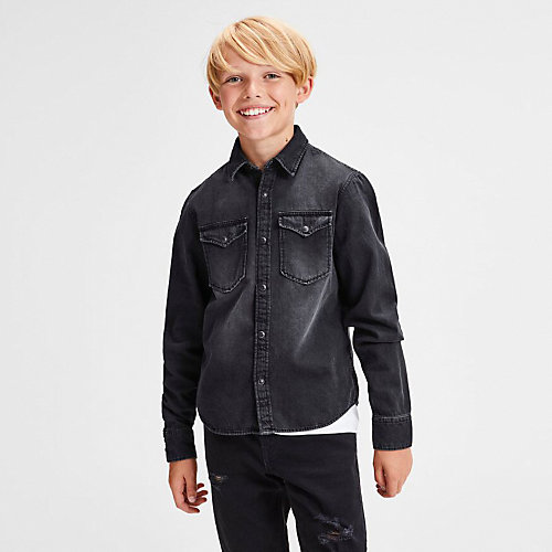 Джинсовая рубашка Jack & Jones Junior - черный от JACK & JONES Junior