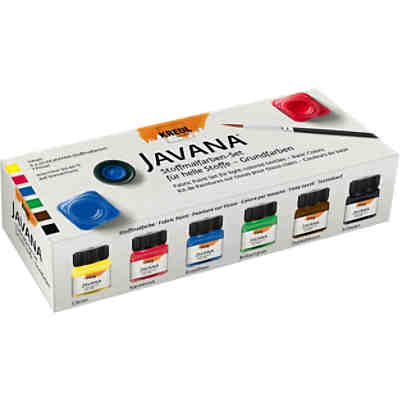 KREUL Javana Stoffmalfarben für helle Stoffe Set Grundfarben 6 x 20 ml