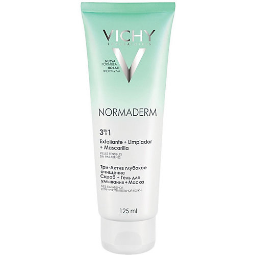Крем Vichy Normaderm Глубокое очищение 3 в 1, 125 мл