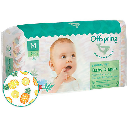 Подгузники Offspring Ананасы 6-10 кг, 42 шт от Offspring