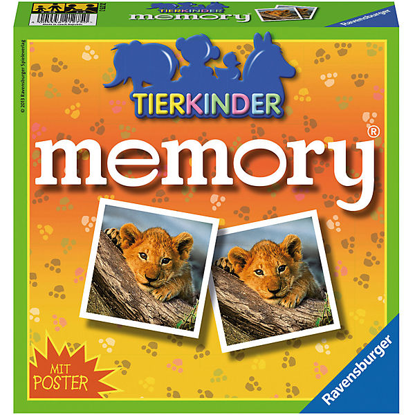 memory®, 72 Karten (36 Paare), Tierkinder