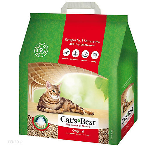 Наполнитель для кошачьих туалетов Cat`s Best Original древесный, 10 л/4,3 кг