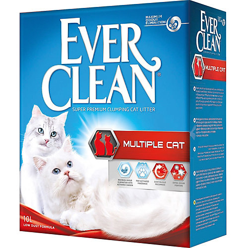 Наполнитель для кошачьих туалетов Ever Clean Multiple Cat комкующийся, 10 л
